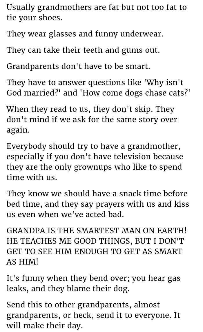 describing grandparents 