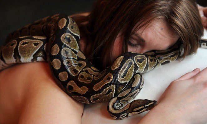 woman sleeps with snake 6