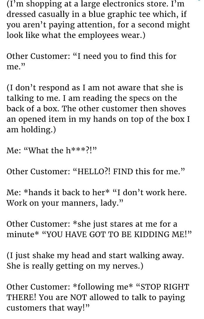 customer yelling at woman 