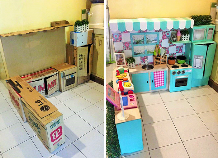 cardboard kitchen 