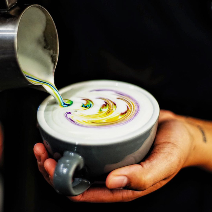 Colorful Latte Art