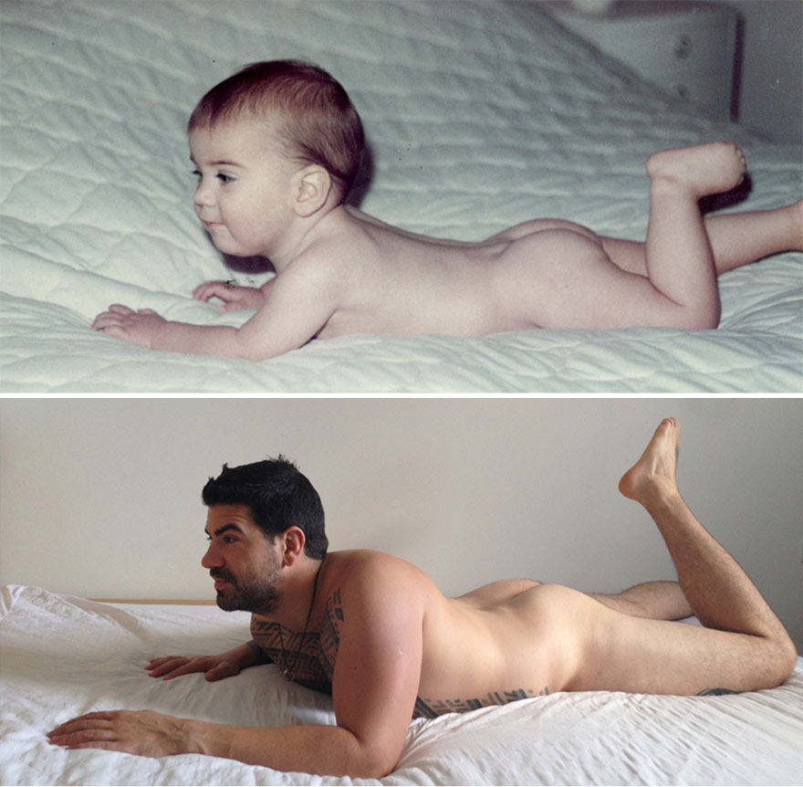 two brothers recreate childhood pictures 