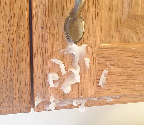 remove gunk from cabinets 3