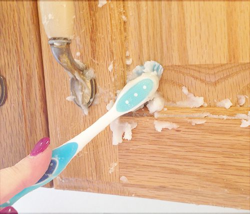 remove gunk from cabinets 4
