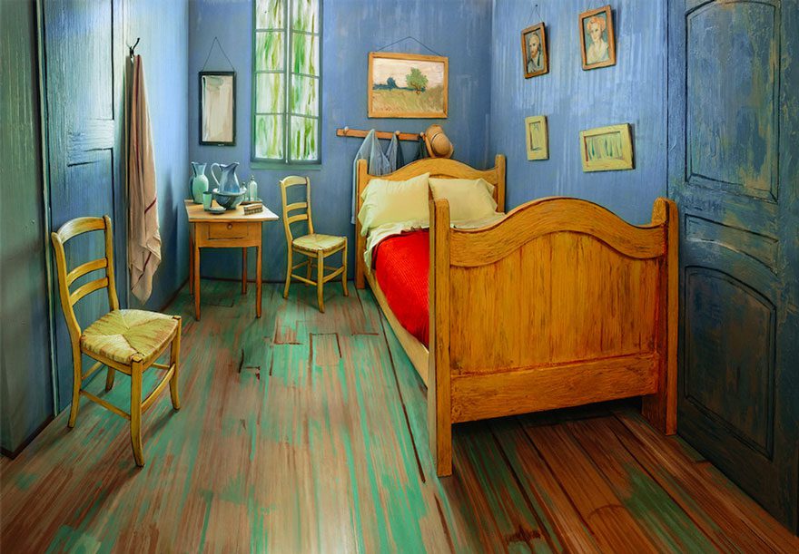 artists recreate Van Gogh’s iconic bedroom 1