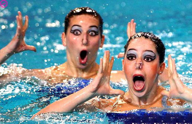 synchronized swimmers’ faces 11