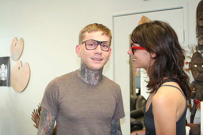 glasses tattoo