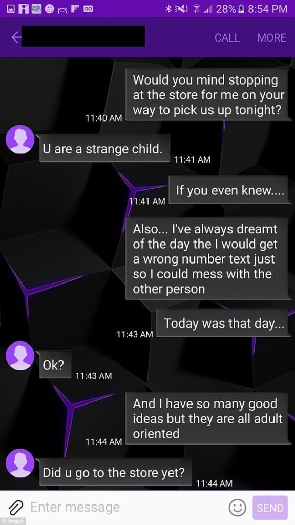 mother texts wrong number
