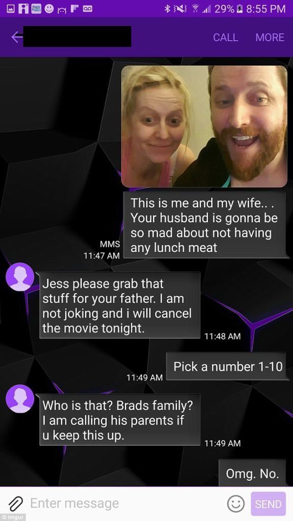 mother texts wrong number