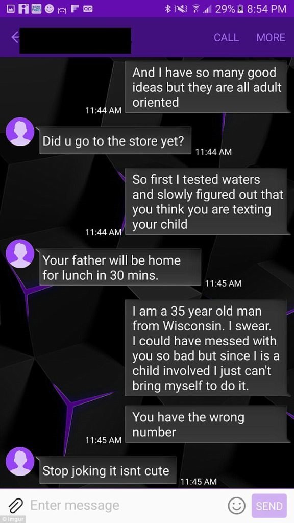 mom texts wrong number