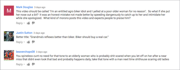 biker vs old lady