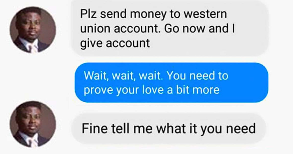 Woman Turns The Tables On Nigerian Scammer In Hilarious Text Exchange Revenge…