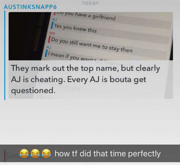 cheating boyfriend busted