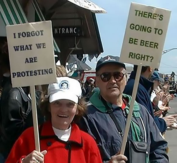 funny protestor signs