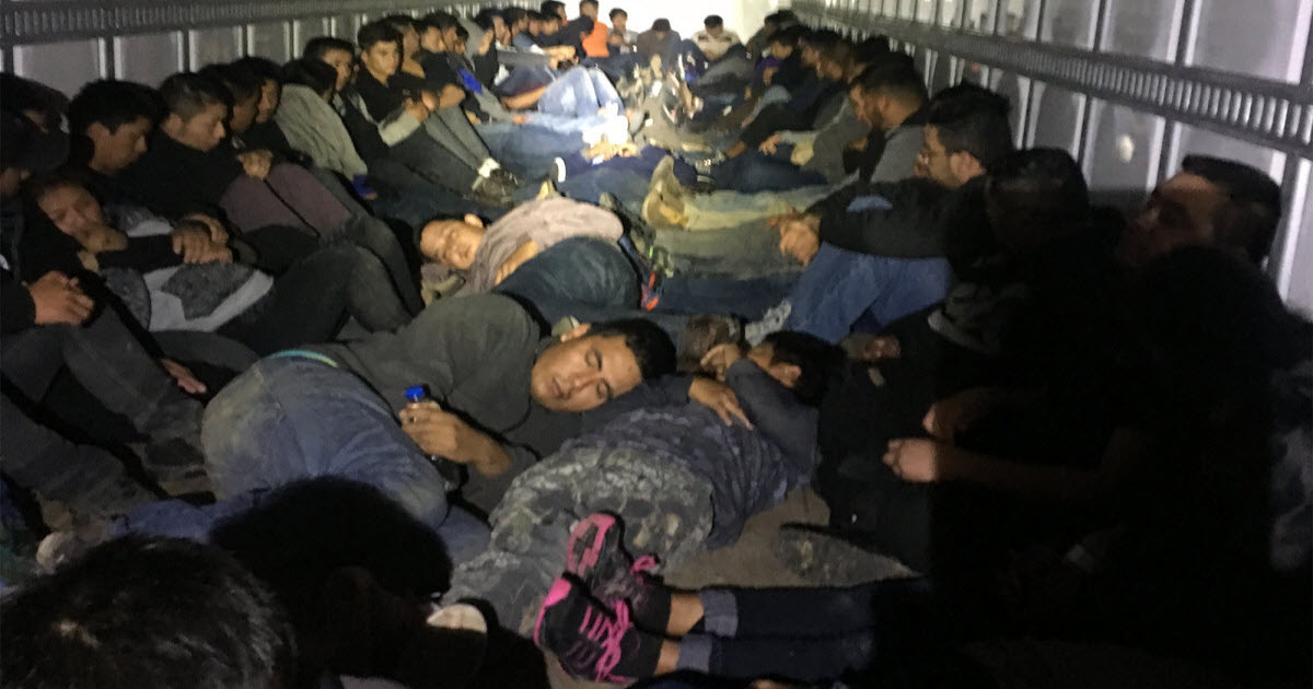 Truck Driver Pulled Over And Questioned About Immigration Status, 75 Undocumented Immigrants Found In Truck