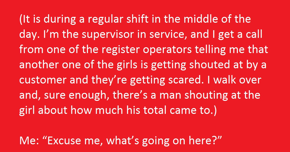 Employee Stopped An Aggressive Customer Trying To Start A Fight