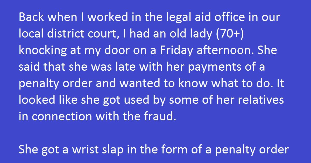 old lady warrant arrest
