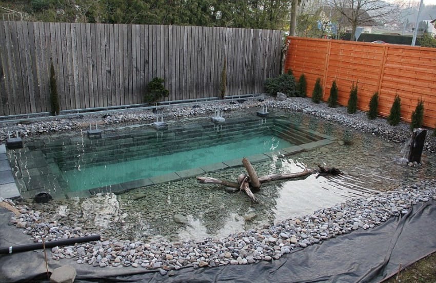 backyard swimming pond