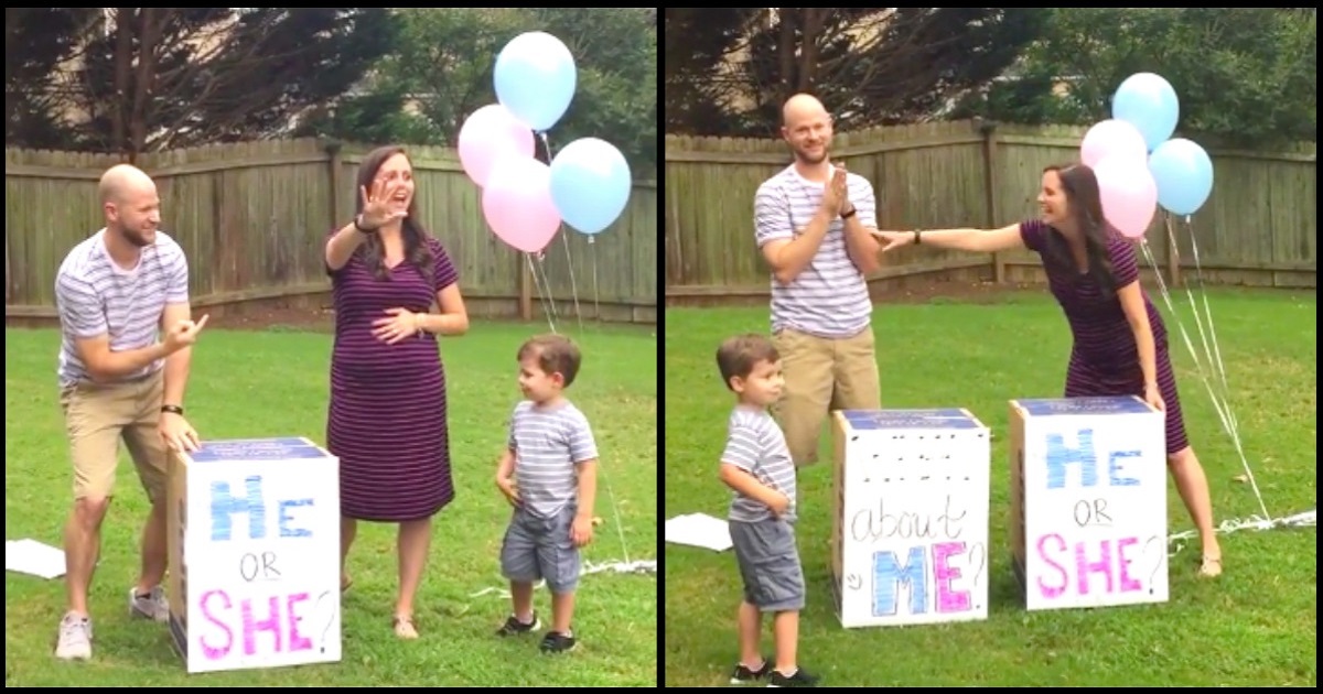 Wife Goes To Release Gender Reveal Balloons As Her Husband Grabs Another Box For The Secret Twin