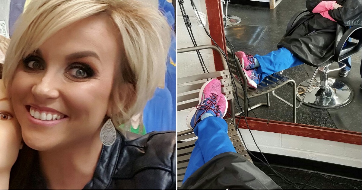 Stylist Notices Nurse’s Shoes When She Falls Asleep In Salon And Snaps Secret Photo To Thank Her