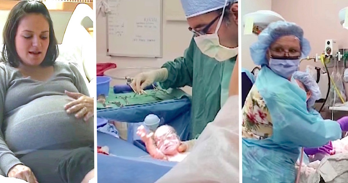 Mom Goes Into Labor For The Third Time And Delivers Triplets In Intimate Delivery Room Footage