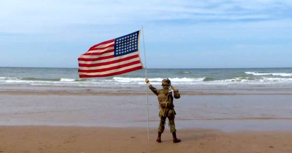 11-Year-Old Boy Held Salute For One Hour To Honor Fallen Soldiers Of D-Day