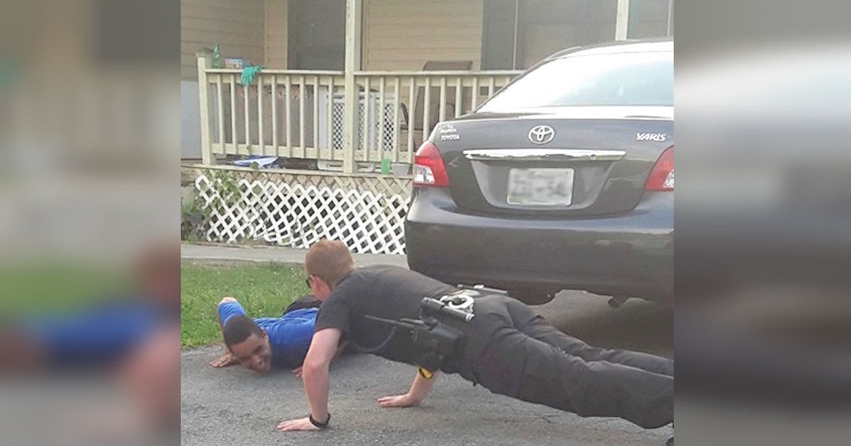 Cop Drops To The Ground For Push-Ups To Calm Agitated Boy With Autism