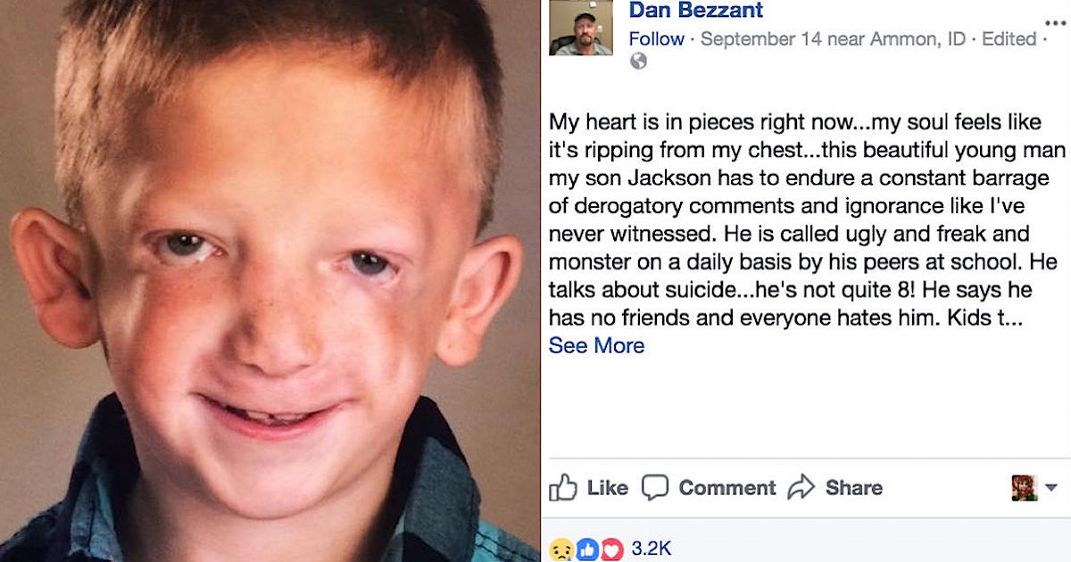 7-Year-Old Is Branded A ‘Monster’ Before Dad Teaches His Bullies A Lesson With Facebook Post