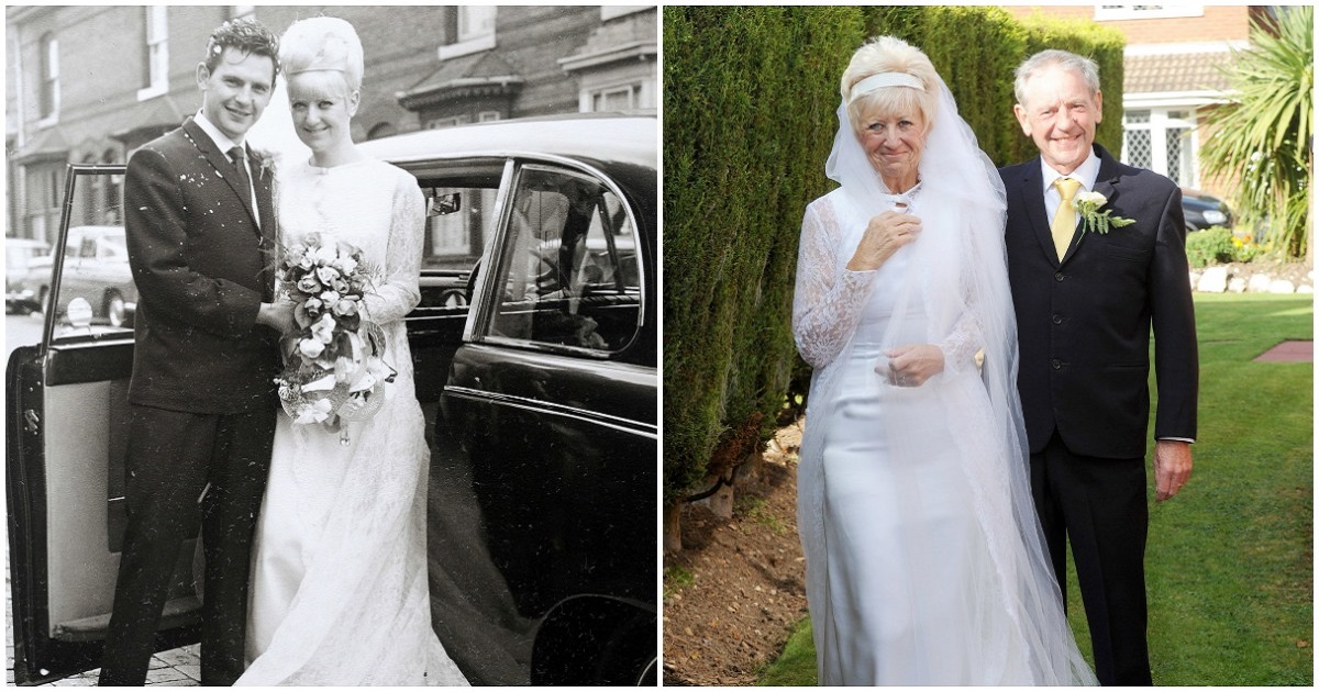 50 Years Later, Grandparents Slip On Their Old Wedding Outfits And Discover They Still Fit