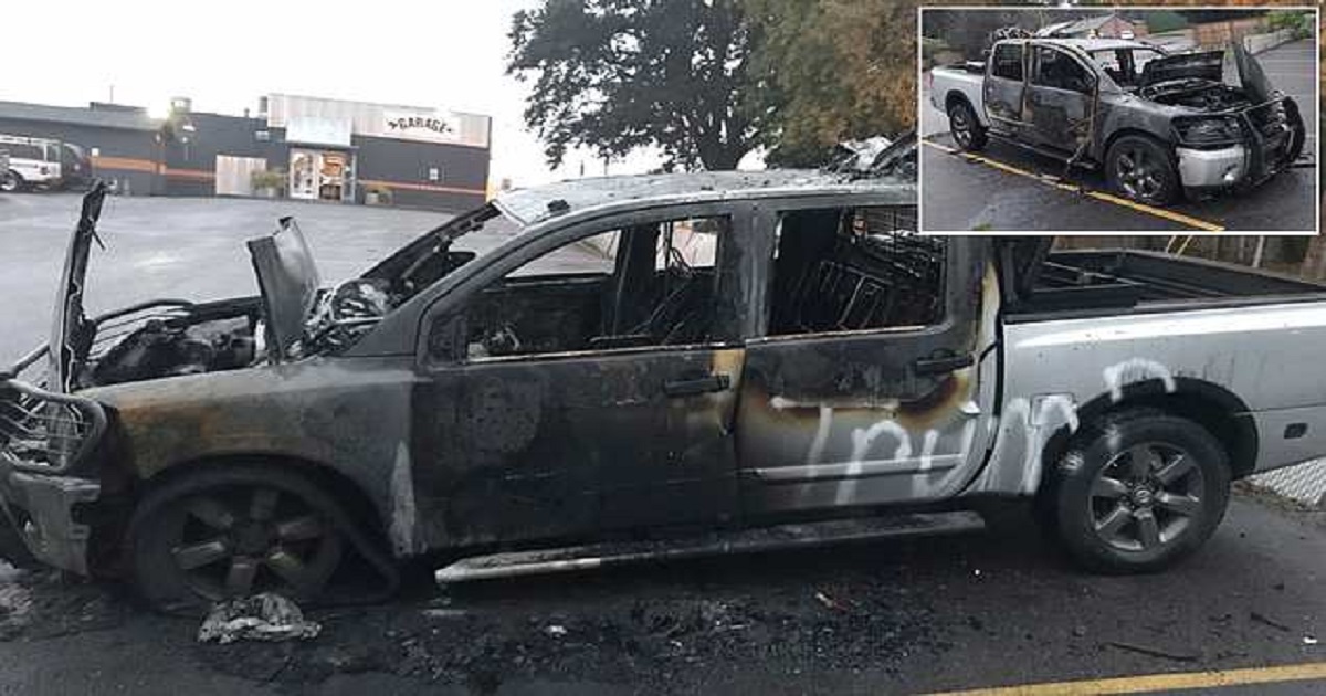 Man’s Truck Torched By Mob’Because It had A Trump Sticker’
